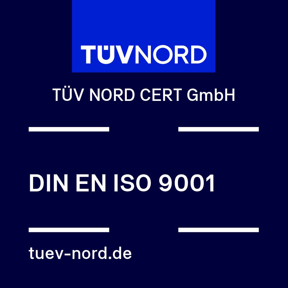 TÜV NORD Zertifikat DIN EN ISO 9001:2015 TÜV NORD Zertifikat DIN EN ISO 9001:2015